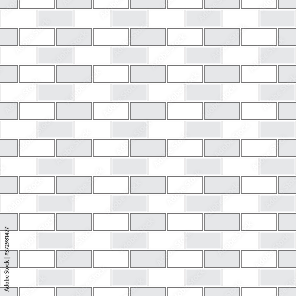 Brickwork texture seamless pattern. Decorative appearance of Header brick bond. Shift half masonry design. Seamless monochrome vector illustration. Brickwork texture seamless pattern. Decorative appearance of Header brick bond. Shift half masonry design. Seamless monochrome vector illustration.