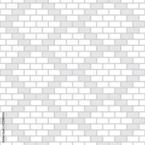 Brickwork texture seamless pattern. Decorative appearance of Header brick bond. Rhombus masonry design. Seamless monochrome vector illustration.