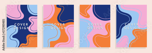 Social media banners with geometric artistic abstract  Vector illustration.