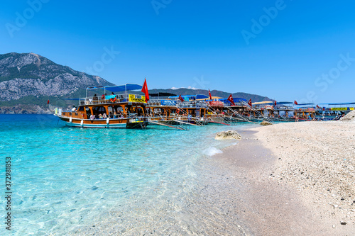 Fototapeta Naklejka Na Ścianę i Meble -  Suluada Island coastal view on the Mediterranean Sea