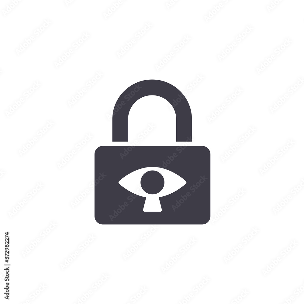 Eye, Internet, Security, Lock Icons. Vector Icon Template background Eye, Internet, Security, Lock Icons. Vector Icon Template background