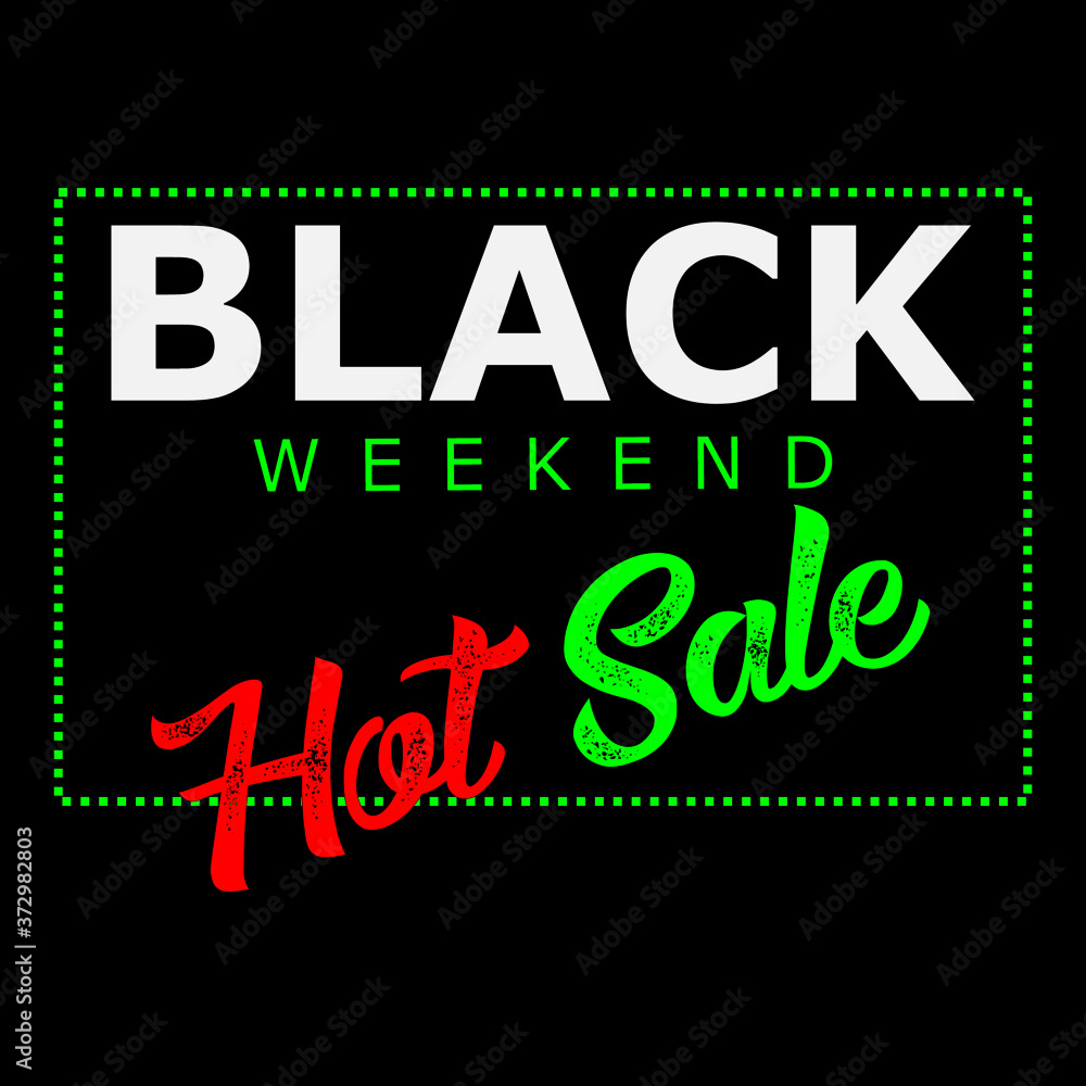 black weekend hot sale vector