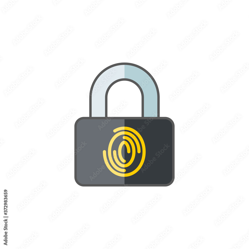 Fingerprint Lock Logo Template Design Vector, Emblem, Design Concept, Creative Symbol, Icon Fingerprint Lock Logo Template Design Vector, Emblem, Design Concept, Creative Symbol, Icon