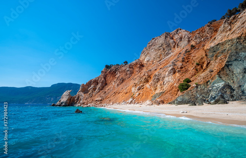 Suluada Island coastal view on the Mediterranean Sea © nejdetduzen