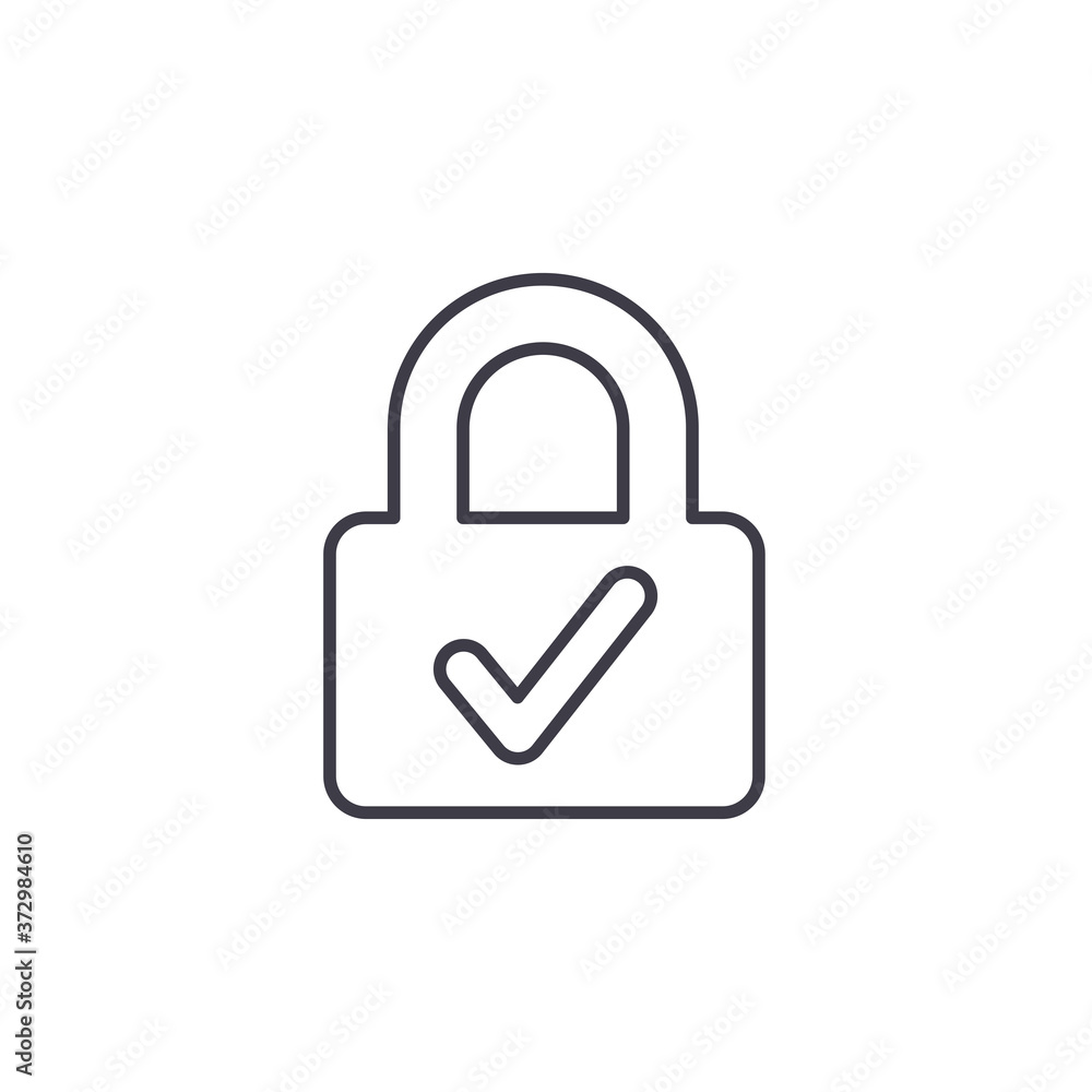 Web Security Lock Vector Icon. Padlock with check sign. Web Security Lock Vector Icon. Padlock with check sign.