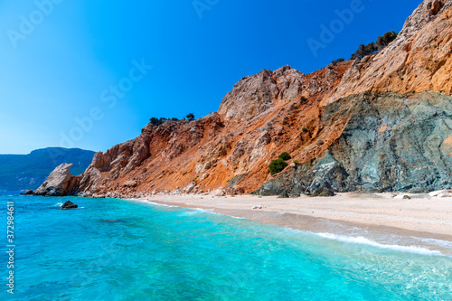 Fototapeta Naklejka Na Ścianę i Meble -  Suluada Island coastal view on the Mediterranean Sea