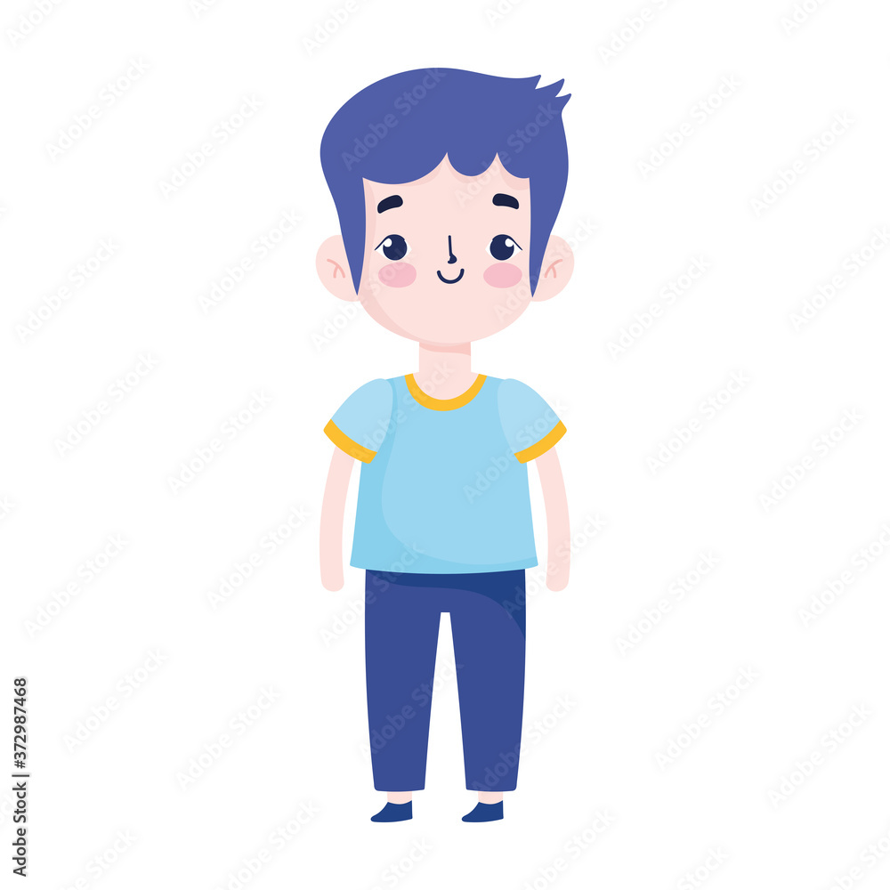 student boy cartoon character isolated design