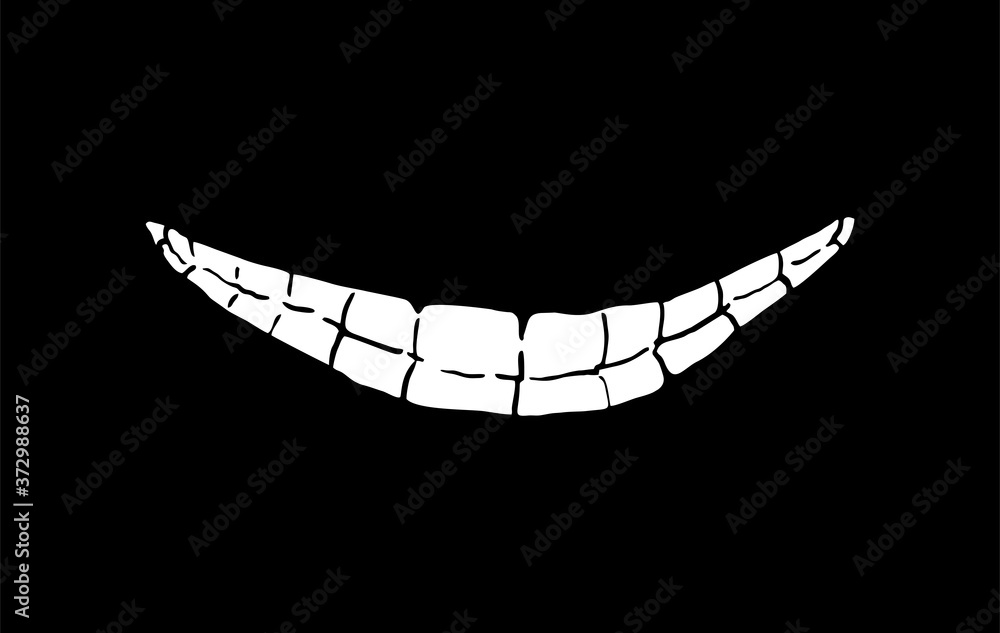 Creative design of toothy smile illustration Creative design of toothy smile illustration