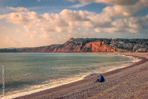 The coast near Budleigh Salterton in Devon, UK photo