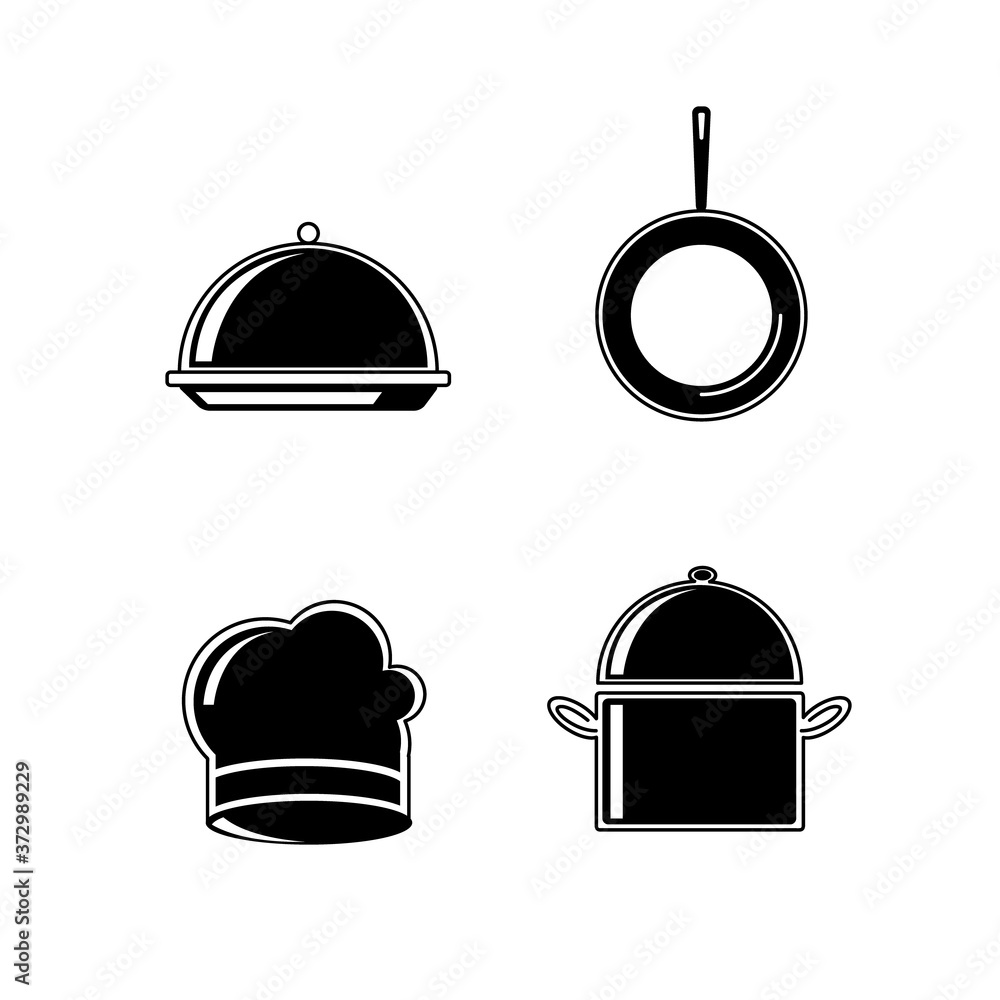 Set of restaurant icon collection isolated on white background Set of restaurant icon collection isolated on white background