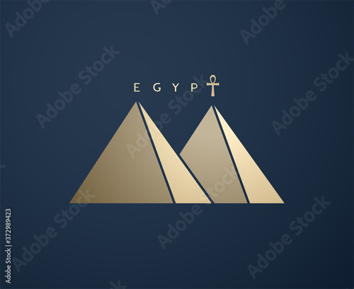 Creative design of egyptian pyramid illustration