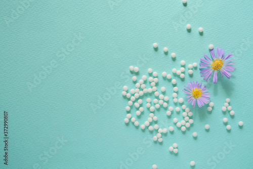 Fotografie homeopathy, pill, medicine, health, science, sugar, treatment, alternative, apot