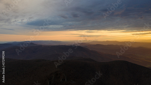 sunset in the mountains