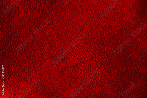 Foto Red genuine leather texture. Elegant leather