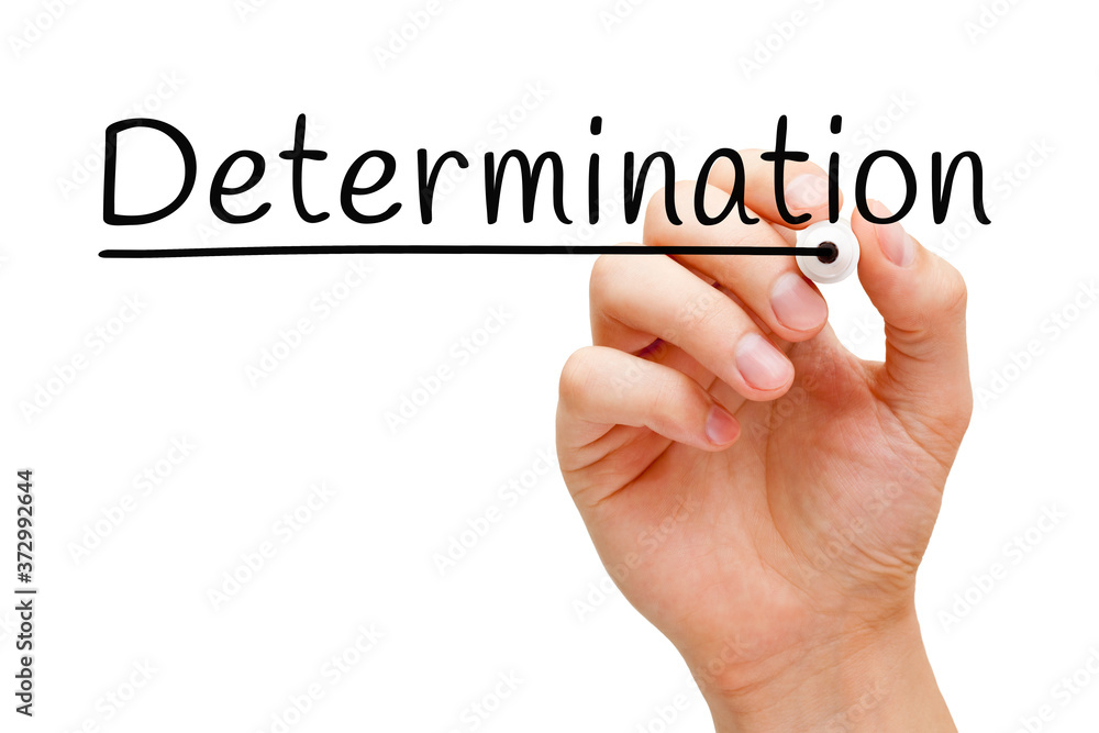 Word Determination Handwritten With Black Marker Word Determination Handwritten With Black Marker