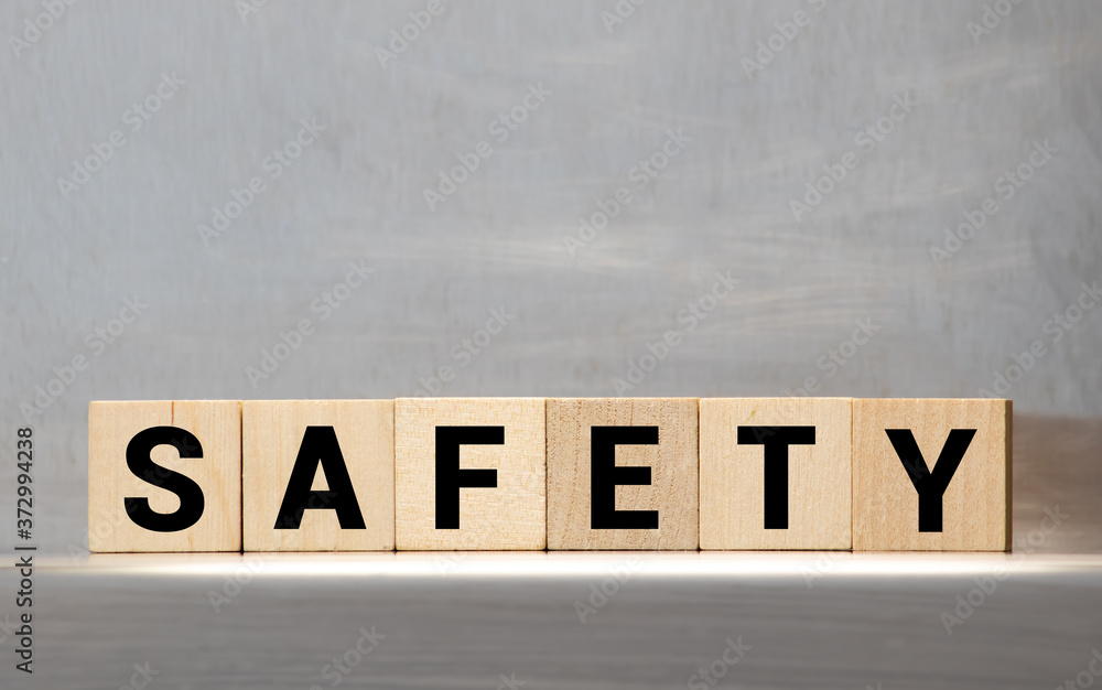safety word written on wood block safety word written on wood block
