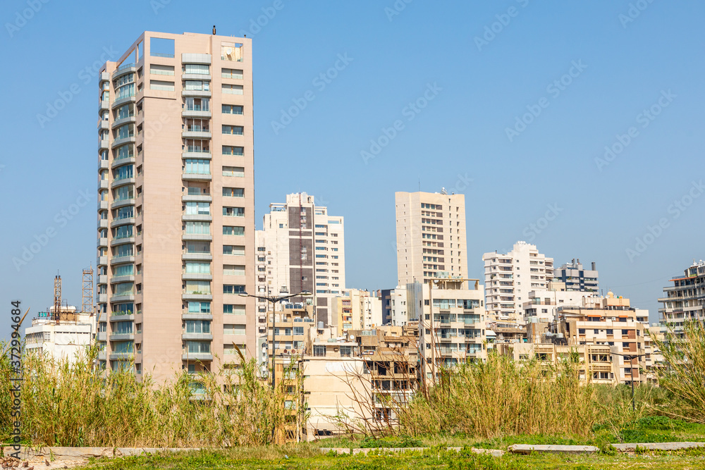 Beirut city living blocks and buildings , Beirut, Lebanon Beirut city living blocks and buildings , Beirut, Lebanon