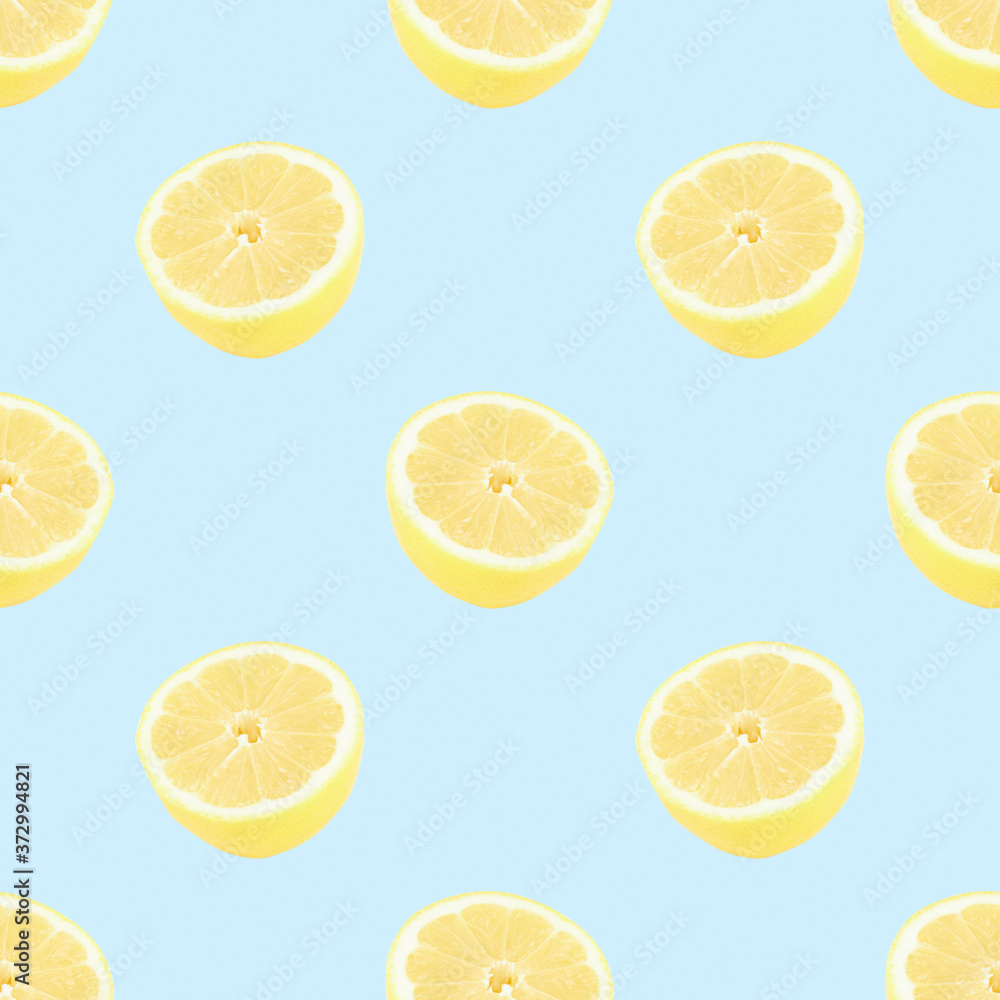 juicy lemon seamless texture pattern. background backdrop