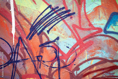 Textured wall with graffiti Texture for design background