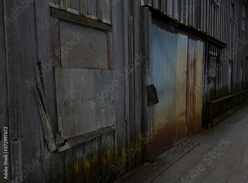 old wooden doors, Historic Site - Semiamoo, Blaine Washington