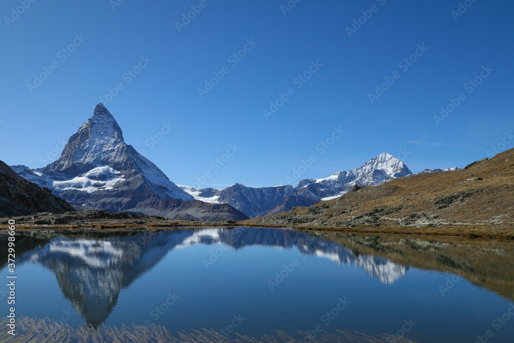 Reflection of Matterhorn in a lake