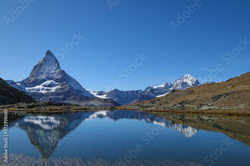 Reflection of Matterhorn in a lake