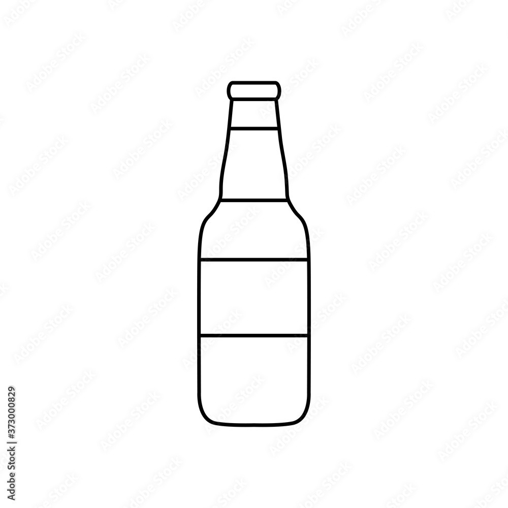 bottle of beer icon, line style bottle of beer icon, line style