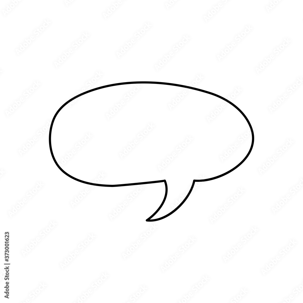 speech bubble icon, line style speech bubble icon, line style