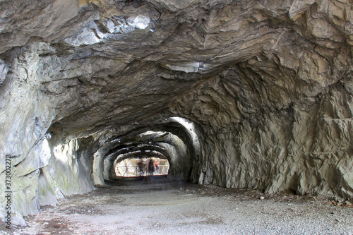 Ruskeala, Mining Park, Republic of Karelia, Russia. Quarries. Stone quarry or tunnel photo