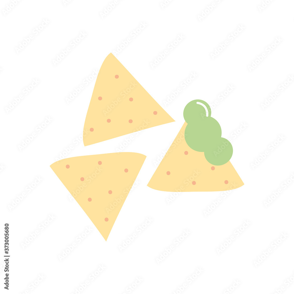 mexican food design, nachos icon, flat style mexican food design, nachos icon, flat style