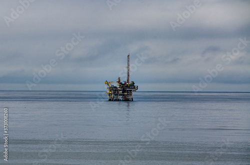 oil rig in the sea
