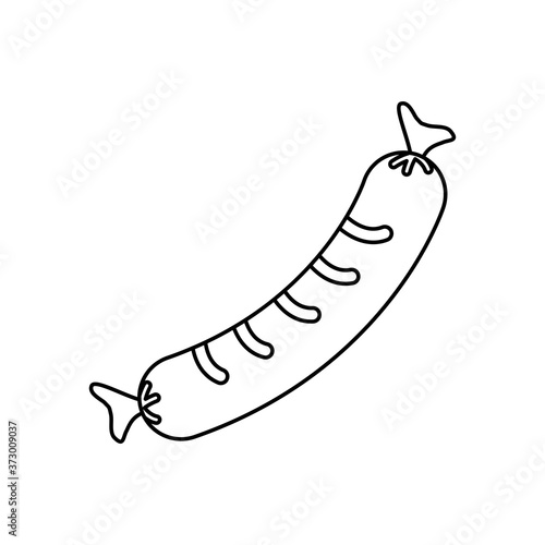 sausage icon, line style