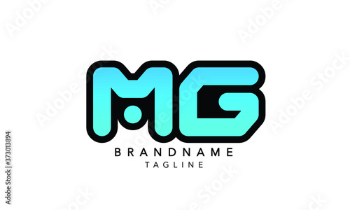 Alphabet letters Initials Monogram logo MG, GM, M and G
