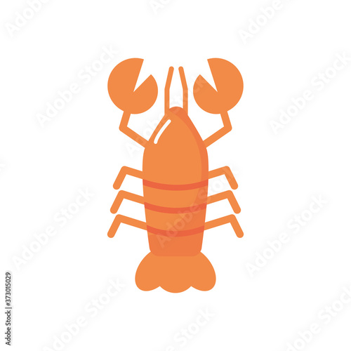 lobster icon, flat style