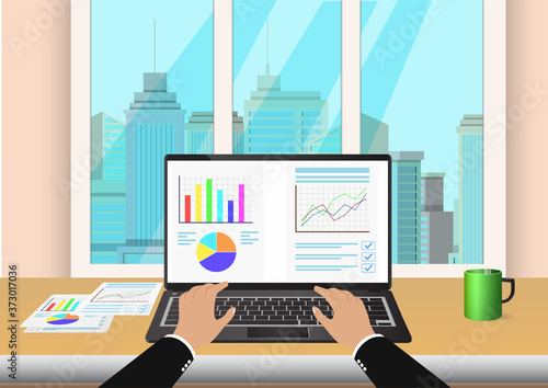 Hand typing on keyboard