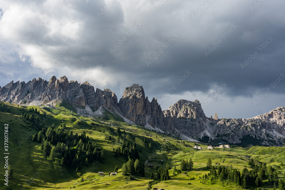 Italian Alps landscape, Passo Gardena