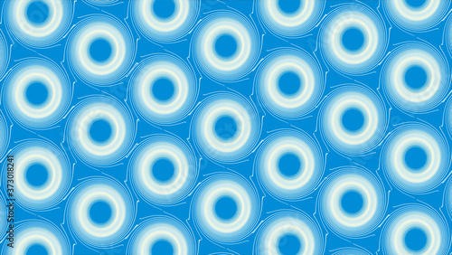 Blue and White Circle Swirl Pattern Illustration