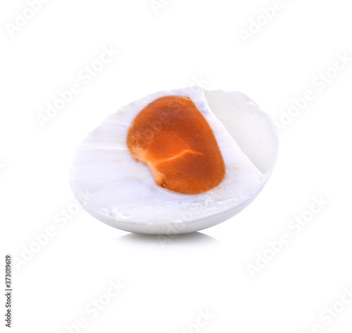 Salted egg isolated on white background