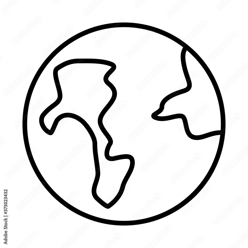 world planet earth school supply line style icon world planet earth school supply line style icon