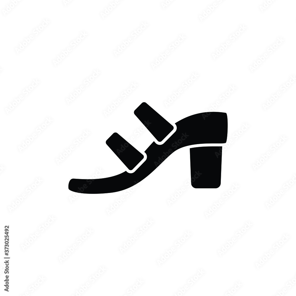 Female shoe icon isolated vector on white background, sign and symbol object concept. Female shoe icon isolated vector on white background, sign and symbol object concept.