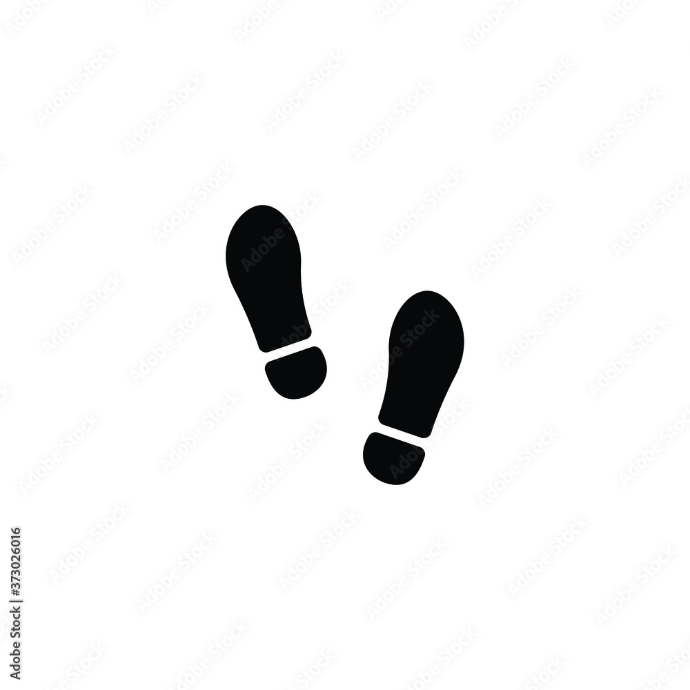 Footprint icon isolated vector on white background, sign and symbol object concept. Footprint icon isolated vector on white background, sign and symbol object concept.