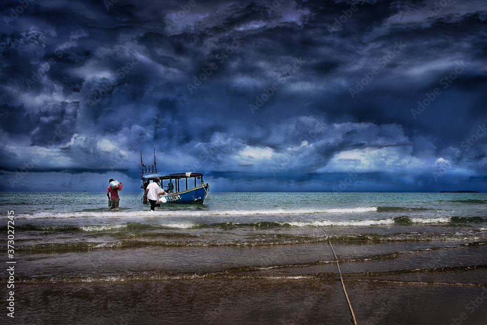Storm off the shore of Otres Beack Storm off the shore of Otres Beack