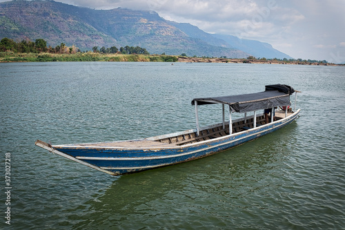 Longboat in Laos