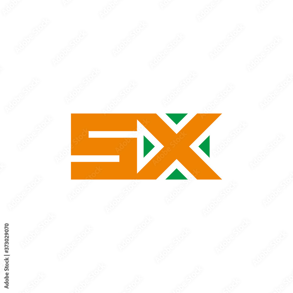 letter sx square geometric focus arrows symbol logo vector letter sx square geometric focus arrows symbol logo vector