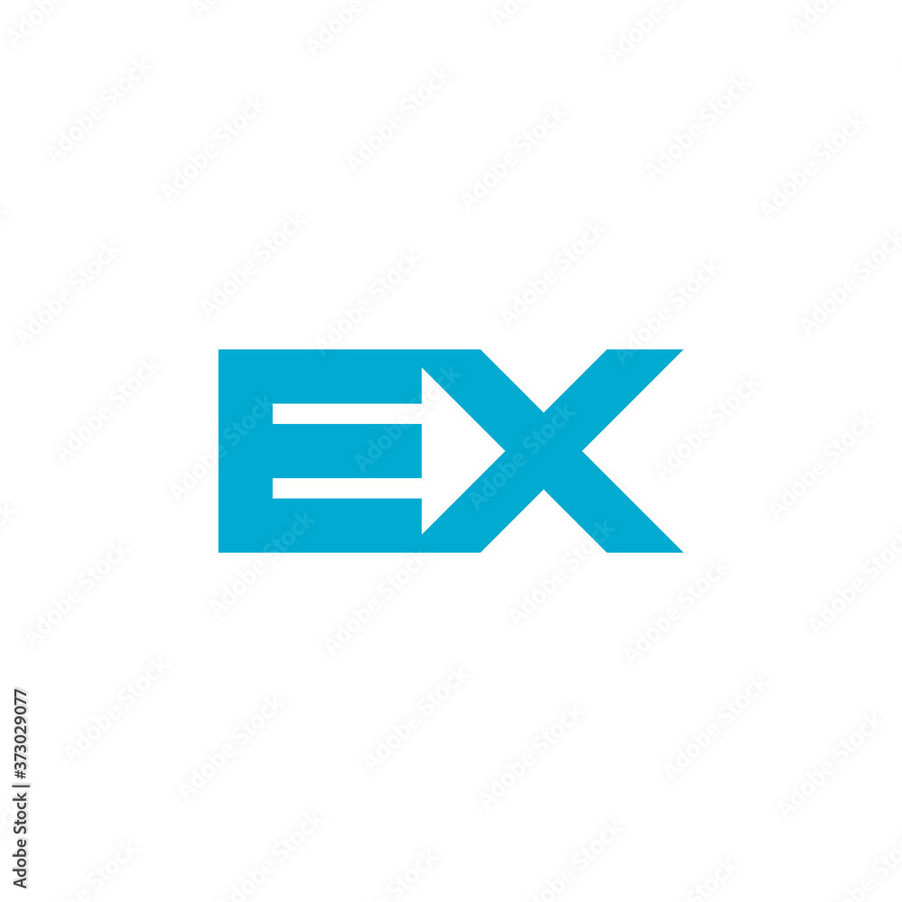 letter ex motion arrow simple geometric symbol vector letter ex motion arrow simple geometric symbol vector