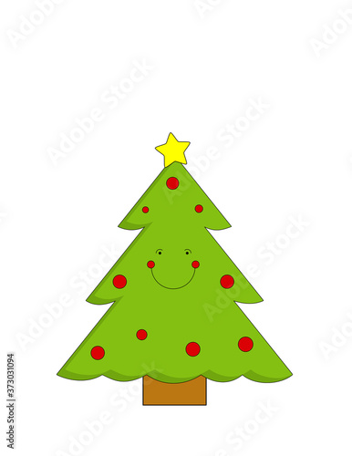 gree christmas tree illustration. You can print it on an 8.5x11 inch page