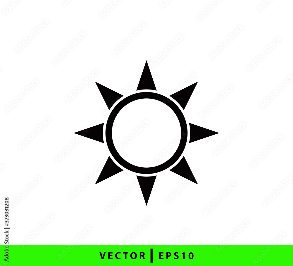 Sun icon vector logo design template Sun icon vector logo design template