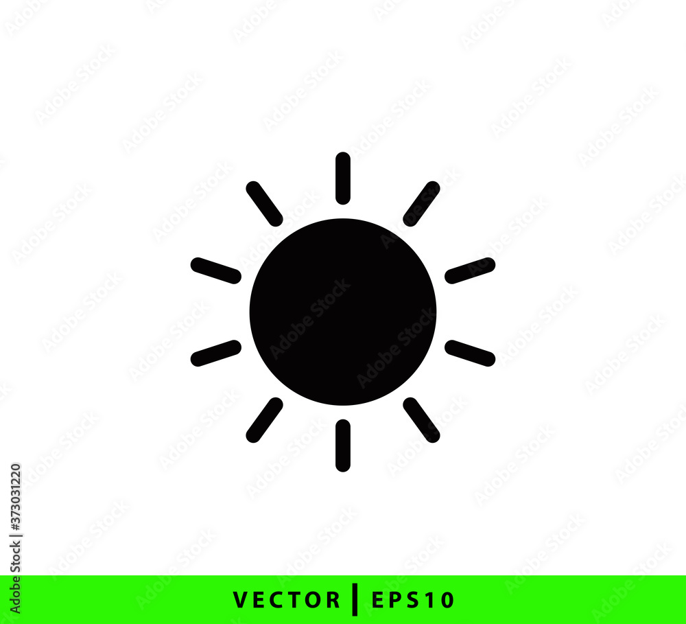Sun icon vector logo design template Sun icon vector logo design template