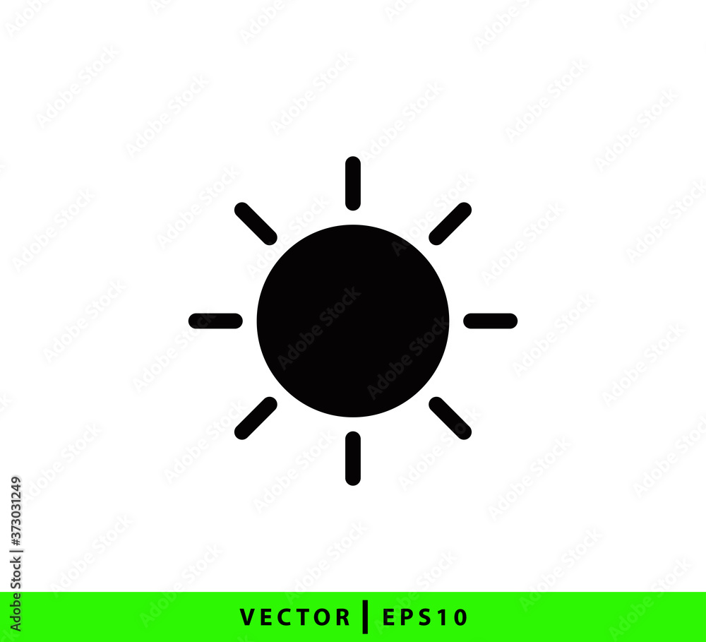Sun icon vector logo design template Sun icon vector logo design template