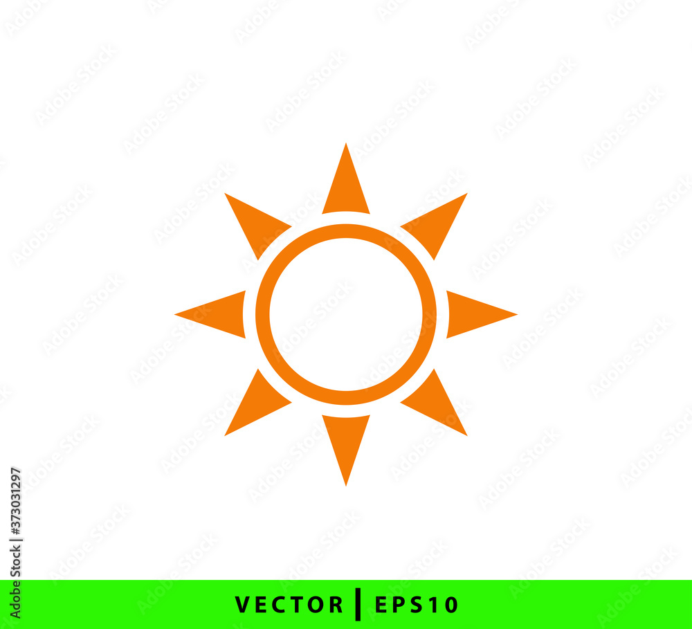 Sun icon vector logo design template Sun icon vector logo design template